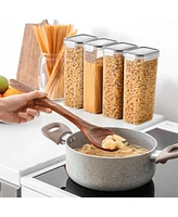 Sorbus 4 Pack Airtight (2.6L/88.4oz) Cereal Dispenser Canister Set with Lids - Easy Pour, Stackable, Store Dry Food, Rice Pasta and more