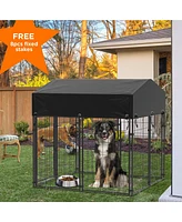 Bingopaw Heavy Duty Outdoor Dog Kennels Crate Dog Cages Waterproof Sun Shadow Cover