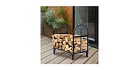 Slickblue Indoor/Outdoor Heavy Duty Steel Firewood Storage Holder for Firewood Organization