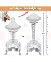 Kuyotq 3 in 1 Kids Basketball Hoop Set with Balls