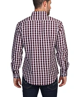 Tailorbyrd Men's Luxe Melange Check Sportshirt