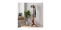 Slickblue Classic Traditional Solid Wood Coat Rack