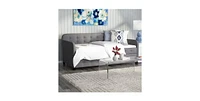 Slickblue Tufted Polyester Linen Twin Daybed with Trundle