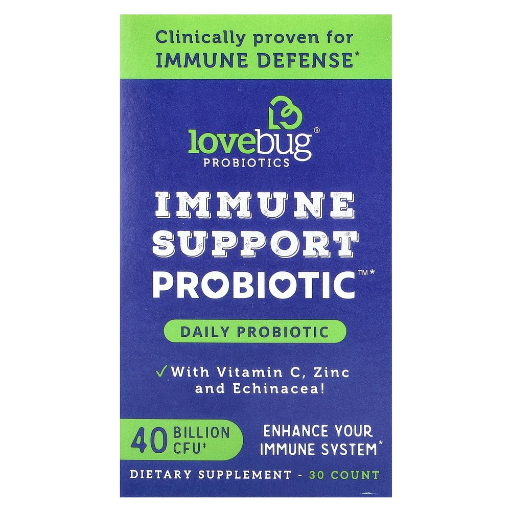 LoveBug Probiotics Immune Support Probiotic Daily Probiotic 40 Billion Cfu