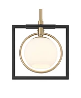 Possini Euro Design Carlyn 10 1/2" Mid Century Modern Art Deco Pendant Ceiling Light Fixture Dining Room Over Table Kitchen Island Foyer Hanging Round