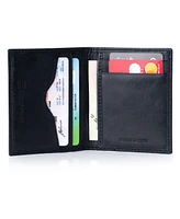 Alpine Swiss Men's Rfid Blocking Slim Business Card Case Leather Front Pocket Wallet