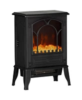 Homcom Electric Fireplace Stove with Overheat Protection 750W/1500W,