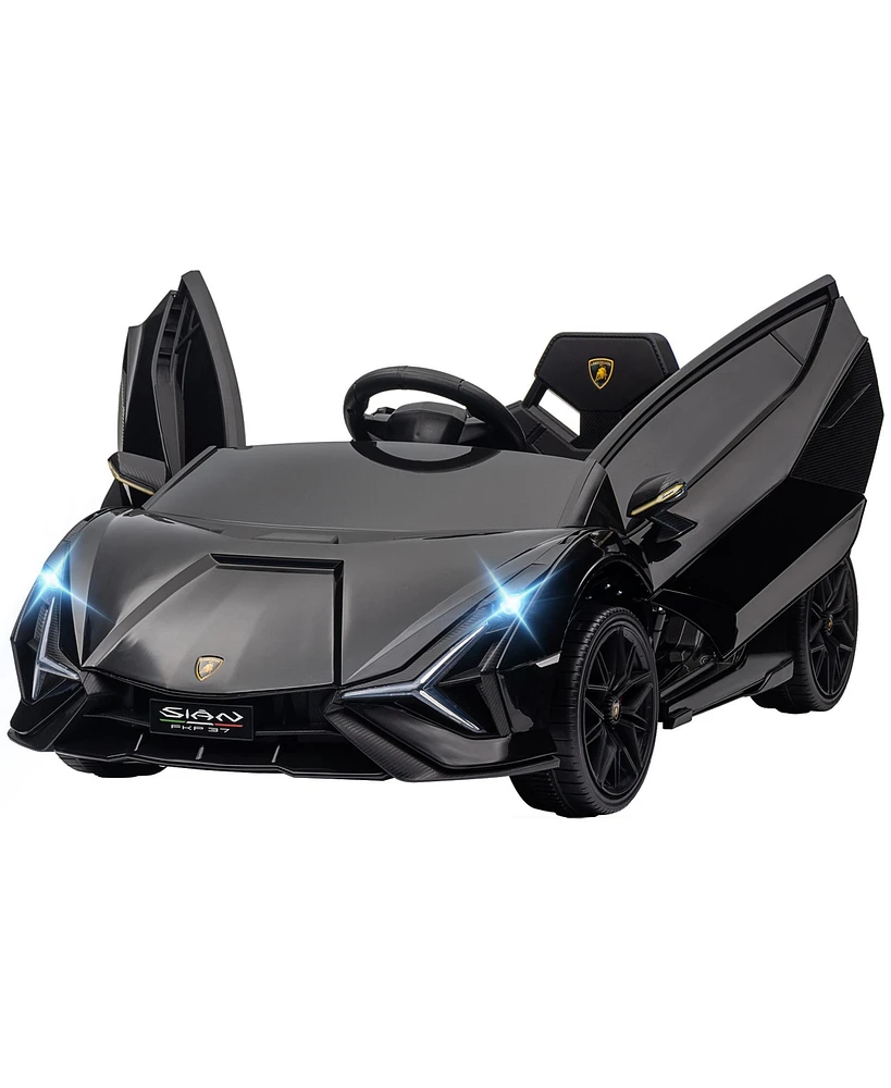 Aosom 12V Lamborghini Sian Licensed Electric Car for Kids, Black