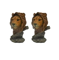 Fc Design "2-pc Gift Set" 4.75"H Lion Bust Figurine Statue Ornament Home Room Office Decor and Perfect Gift Ideas for Housewarming, Holidays and Birth