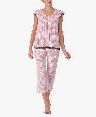 Ellen Tracy Yours To Love Short Sleeves Top Capri Pajama Pants Separates
