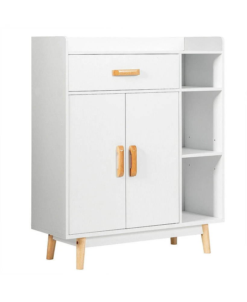 Gouun Floor Storage Cabinet Free Standing Cupboard Chest