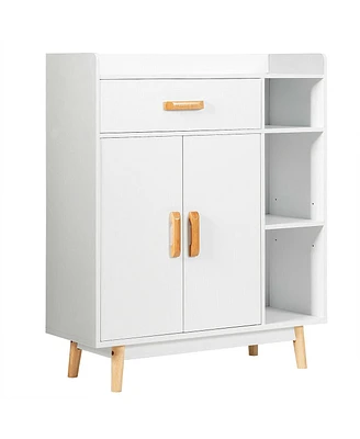 Gouun Floor Storage Cabinet Free Standing Cupboard Chest