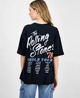 Love Tribe Juniors' Rolling Stones Graphic Oversized Tee