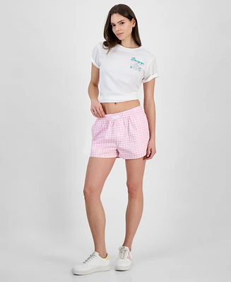 Love Tribe Juniors' Gingham Cotton Boxer Shorts