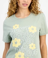 Love Tribe Juniors' Don't Stress Graphic Print T-Shirt