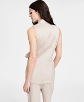 Bar Iii Women's Sleeveless Satin Side-Tie Vest, Exclusively at Macy's