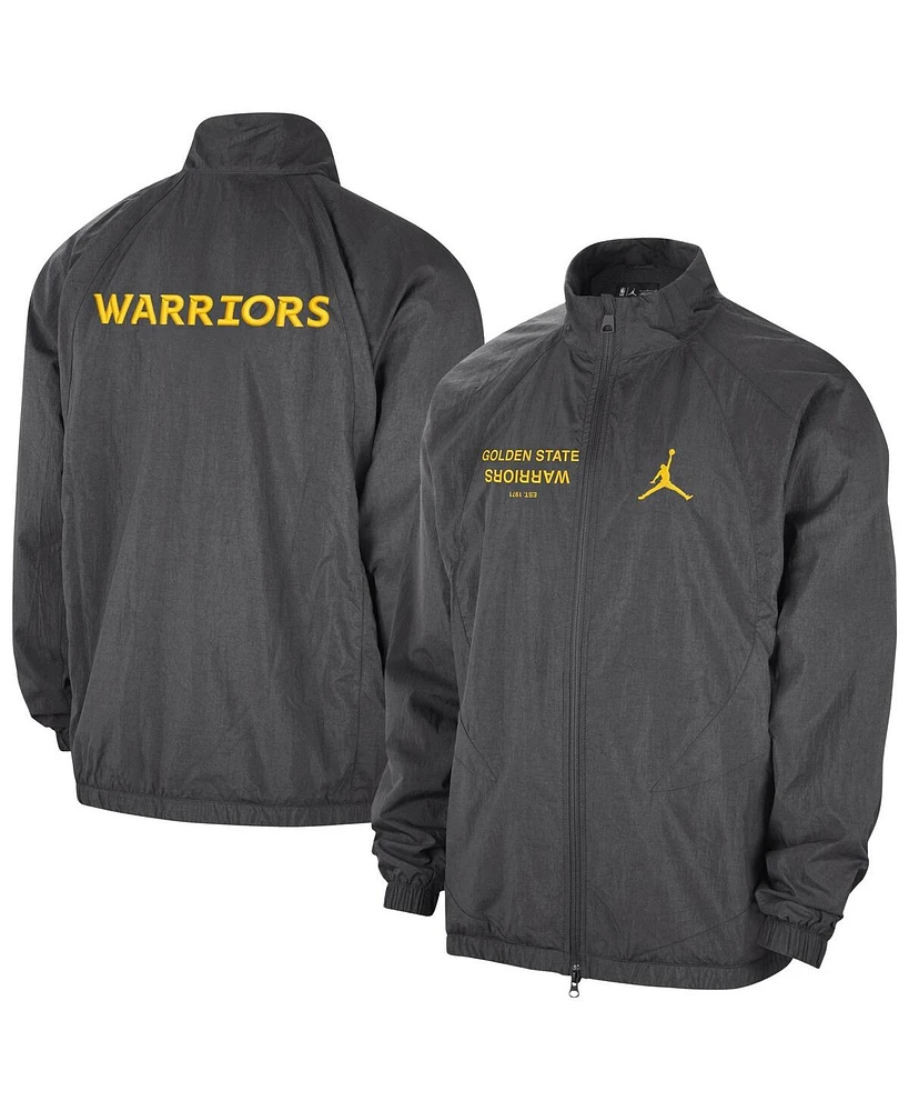 Jordan Men's Gray Golden State Warriors Courtside Statement Edition Jumpman Jam Full-Zip Jacket