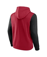 Fanatics Men's Scarlet/Black San Francisco 49ers Outline Pullover Hoodie