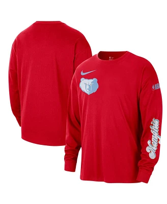 Nike Men's Red Memphis Grizzlies 2024/25 City Edition Courtside Max90 Heavyweight Long Sleeve T-Shirt