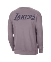 Jordan Men's Purple Los Angeles Lakers Courtside Statement Edition Heavyweight Pullover Sweatshirt