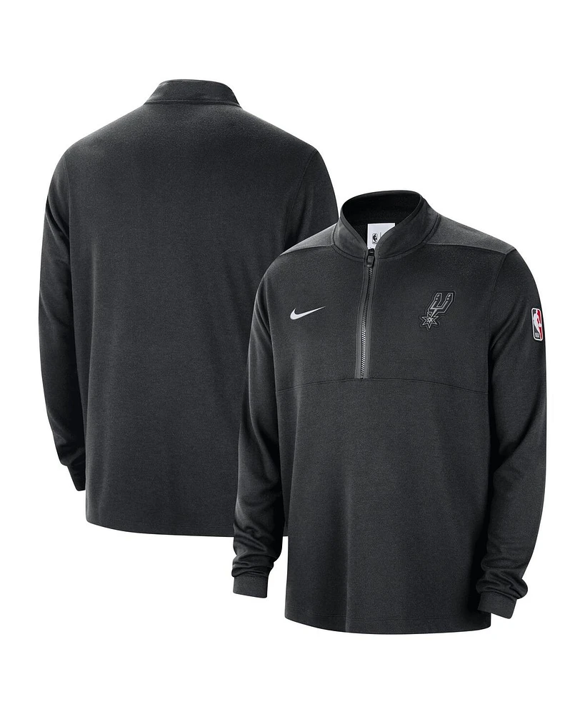 Nike Men's Black San Antonio Spurs 2024/25 Courtside Performance Half-Zip Top