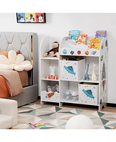 Gouun Kids Toy and Book Organizer Children with Storage Bins