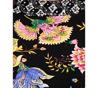 Jm Collection Women's Printed Boat-Neck Top, Exclusively at Macy's