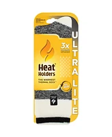 Heat Holders Ultra Lite Lana Cream Block Twist Crew Socks