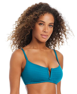 Bar Iii Women's Pucker Up V-Wire Bralette Bikini Top, Exclusively at Macy's