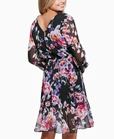 Guess Women's Seda Floral-Print Blouson-Sleeve Dress