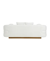 Homelegance 93" White Label Lyman Sherpa Sofa