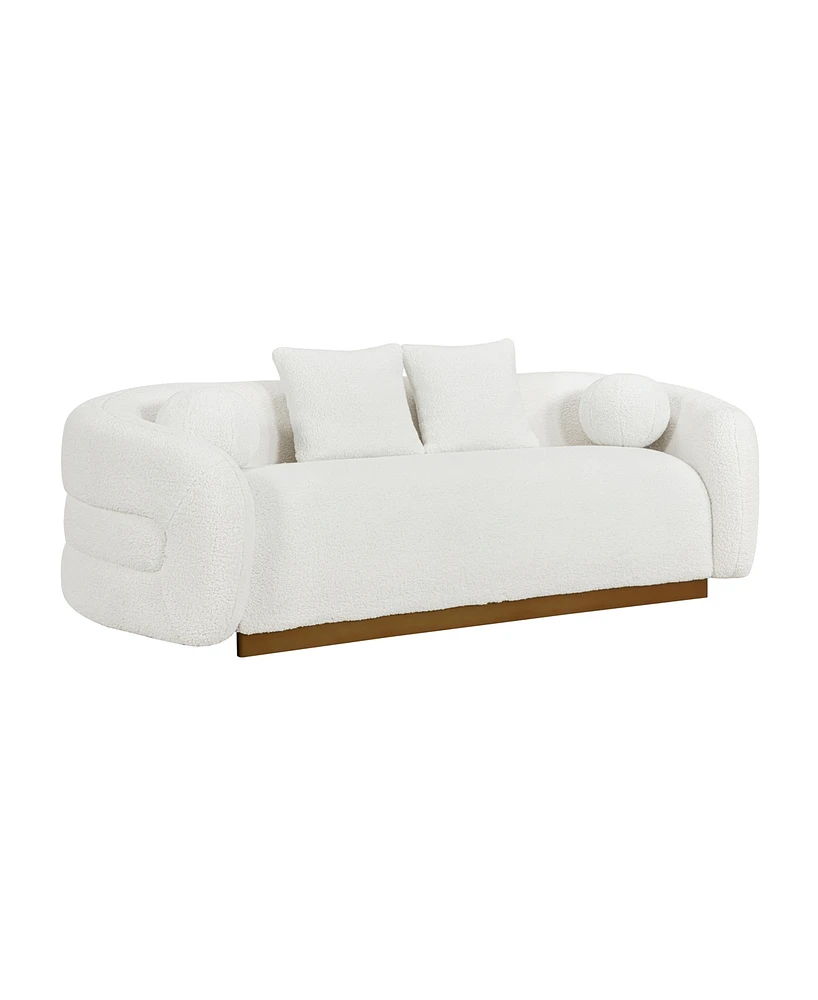 Homelegance 93" White Label Lyman Sherpa Sofa