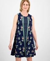 Style & Co Petite Floral-Print Sleeveless Flip-Flop Dress, Exclusively at Macy's