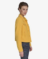 Tommy Hilfiger Women's Solid Boucle Trucker Jacket