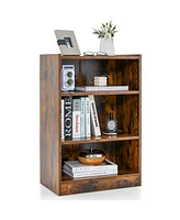 Gouun 3-Tier Bookcase Open Display Rack Cabinet with Adjustable Shelves
