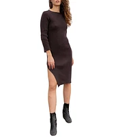 Paneros Clothing Women's Sasha Knitted Keyhole Dress Espresso Brown