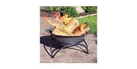 Slickblue 23.5 inch Wood-Burning Small Cast Iron Fire Pit Bowl with Stand