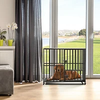 Bingopaw Heavy Duty Dog Cage Metal Pet Dog Crate 3 Doors Kennel Playpen