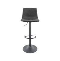 LeisureMod Tilbury Modern Adjustable Bar Stool With Footrest & 360-Degree Swivel Set of 2