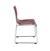 LeisureMod Lima Modern Acrylic Chair, Set of 2