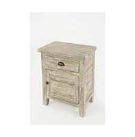 Jofran Artisan's Craft Rustic Farmhouse Distressed Solid Wood Accent Table