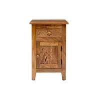 Jofran Global Archive Hand Carved Mango Wood Accent Table