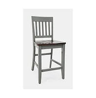 Jofran Decatur Lane Farmhouse Solid Wood Counter Stool (Set of 2