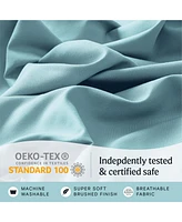 LuxClub Split King Sheet Set Silky Soft Wrinkle Free Hotel Bedding