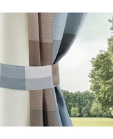 Awesome Home Wonderland Check Outdoor Curtain Uv Protected Privacy Panel, 52"x96"