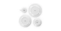 Slickblue 18-Piece Porcelain Dinnerware Set with Plates Bowls Mugs - Service for 4