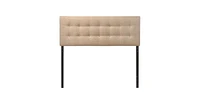 Slickblue Taupe Fabric Upholstered Button Tufted Headboard