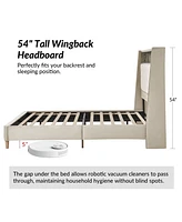 Hulala Home Dimas Modern 81.5" Bed with Storage Compartments