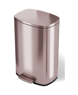 Slickblue 13-Gallon Copper Stainless Steel Step Trash Can with Deodorizer Filter