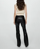 Mango Women's Leather-Effect Skinny Pants